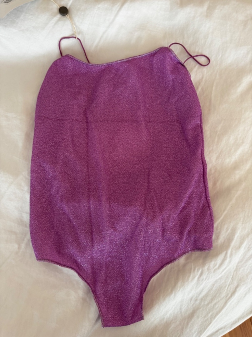 NWT Oseree Lumiere Glitter Purple One-Piece Maillot Swimsuit M - Picture 6 of 13
